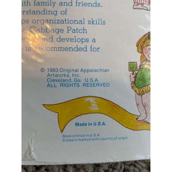 Vintage cabbage patch kid sticker baby book! 1983. - Picture 4 of 4